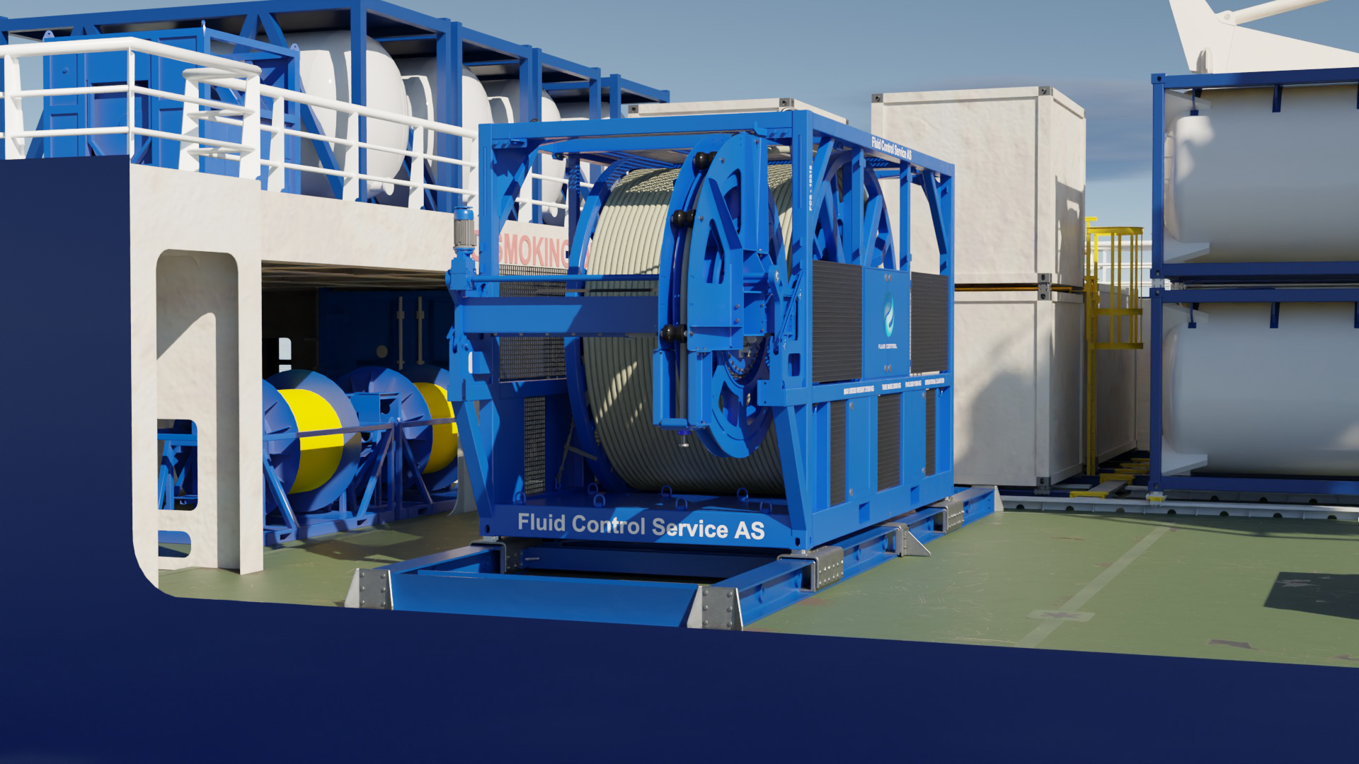 Subsea deployment unit on deck